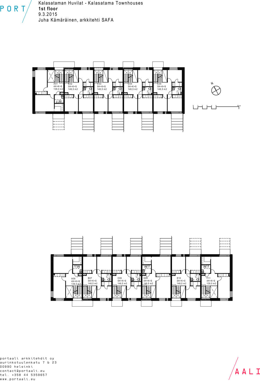 Kalasataman Huvilat Townhouses / PORTAALI architects Ltd + ArkOpen Ltd