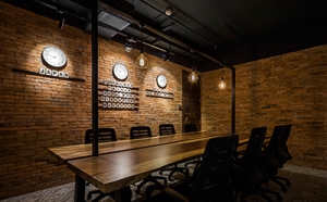 Bricks in the office interior design. SEMBA VIETNAM OFFICE by SEMBA VIETNAM